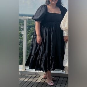 Selkie the Caviar Organdy French Puff Dress